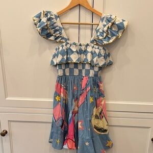 Colorful Ruffled Mini Dress